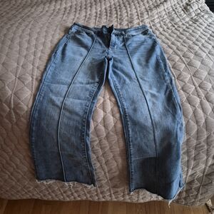 Judy Blue The Ophelia High Rise Medium Wash Flare Jeans with Frayed Hem Size 11